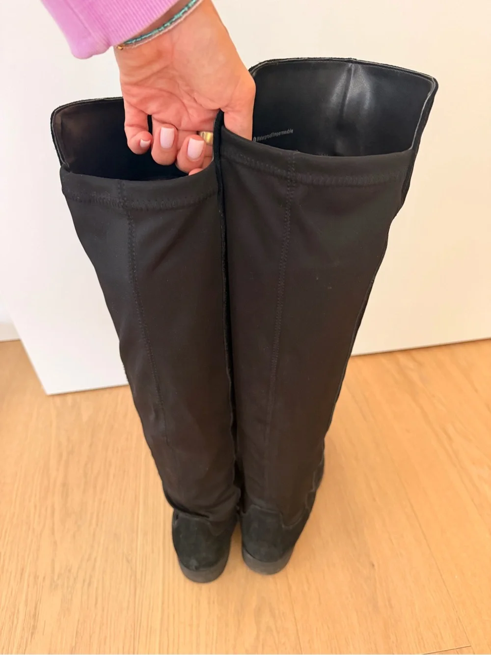 Blondo Waterproof Suede Over-the-Knee Boots Black Size 8